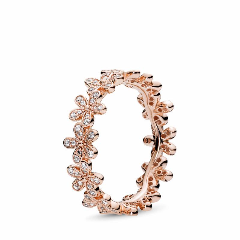 Pandora Daisy Flower Stackable Ring Clearance NZ, Pandora Rose™ (831607-YQK)